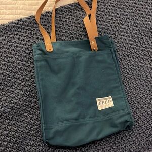 FEED Project Reusable Canvas Market Multi Pocket Tote Bag